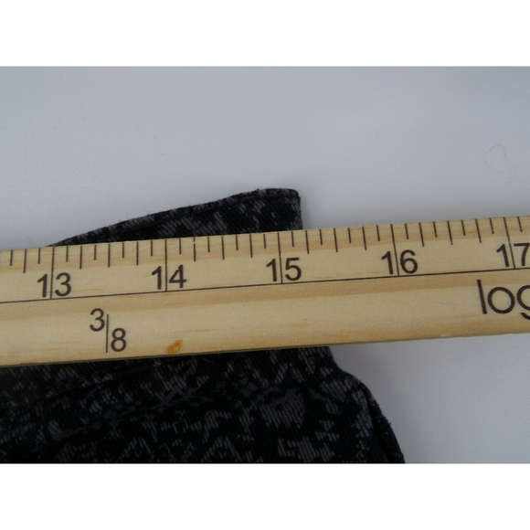 Gloria Vanderbilt Size 8 Short Amanda Jeans Mid Waist Black Gray Geometric Print - Picture 9 of 11